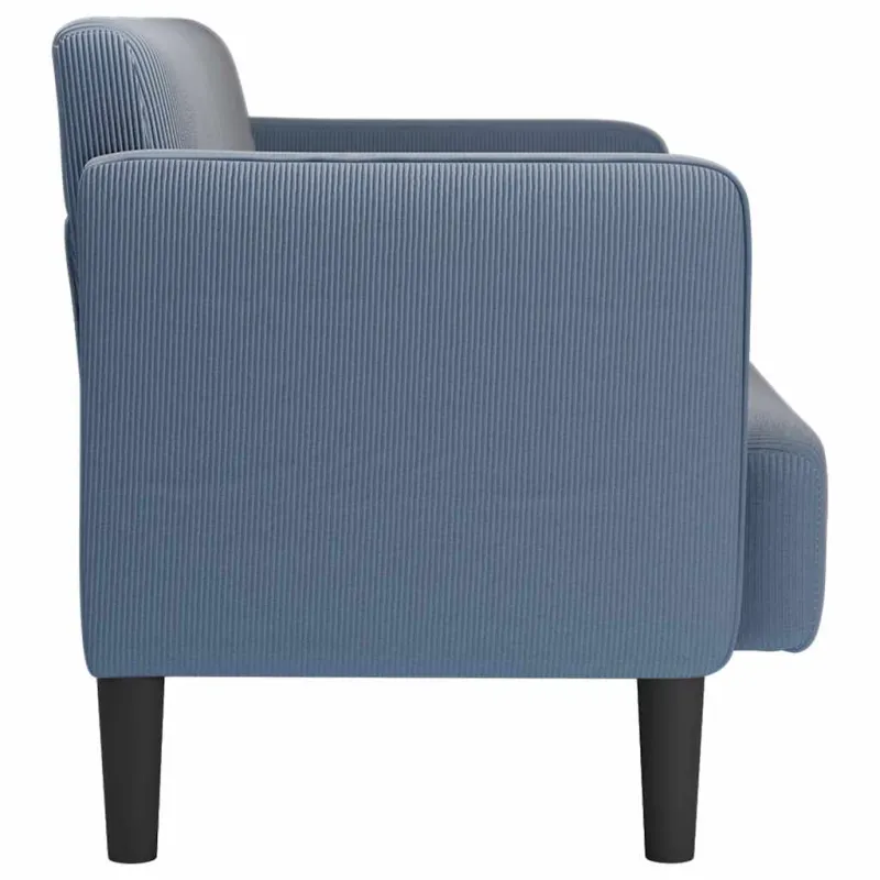Loveseat sofa, mėlyna, 109cm, velvetinis audinys