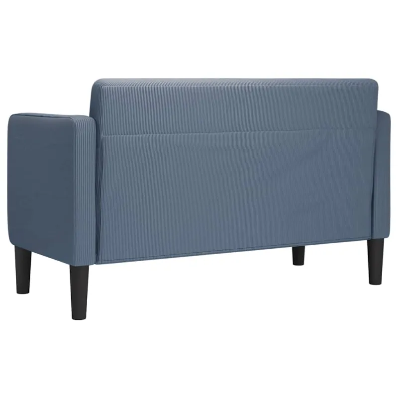 Loveseat sofa, mėlyna, 109cm, velvetinis audinys