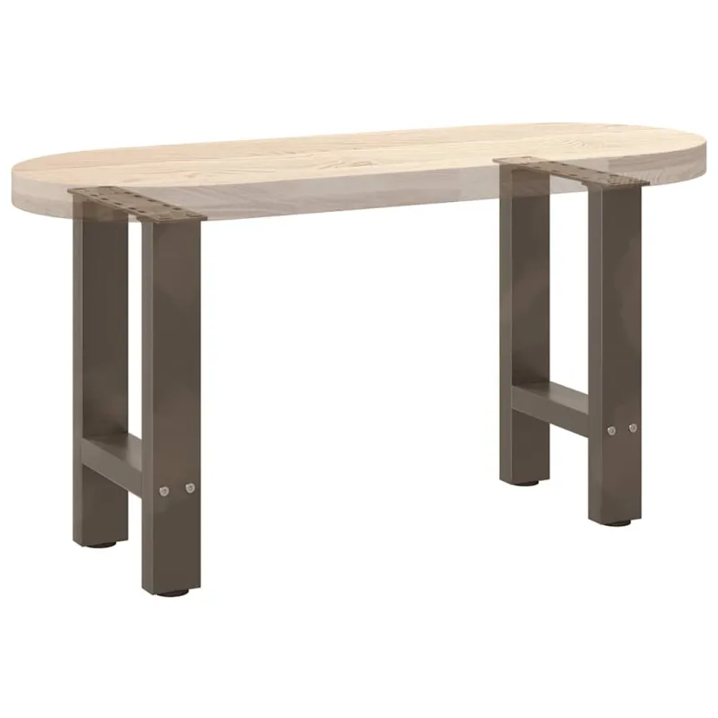 Kavos staliuko kojelės, 2 vnt., 38x(42-43) cm, natūralus plienas