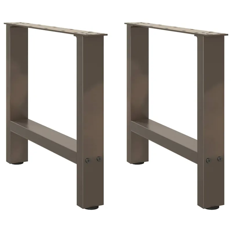 Kavos staliuko kojelės, 2 vnt., 60x(42-43) cm, natūralus plienas