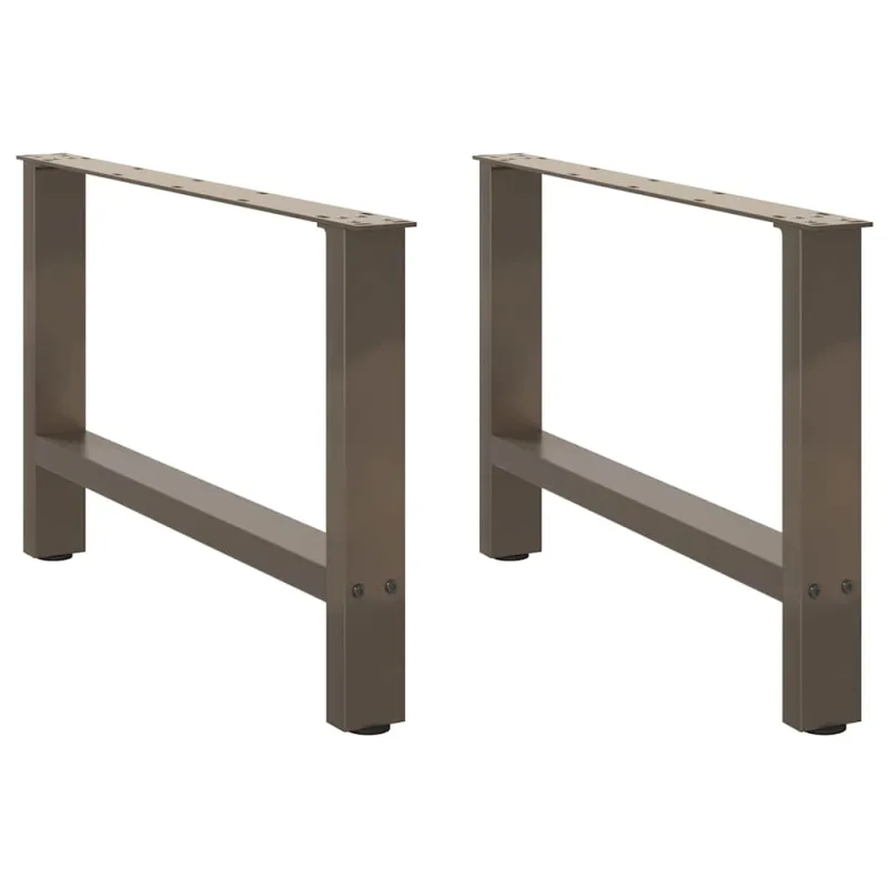 Kavos staliuko kojelės, 2 vnt., 70x(42-43) cm, natūralus plienas