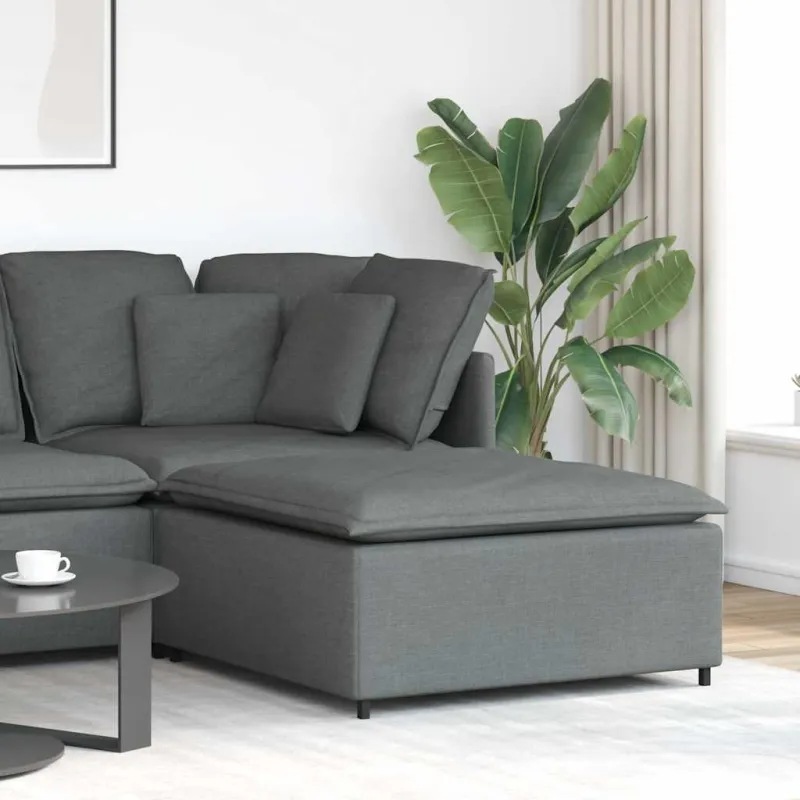 Modulinė sofa, pakojų modulis, tamsiai pilka, 100x100x48 cm