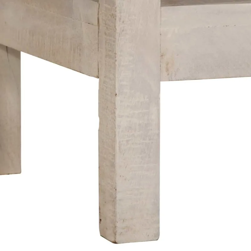 Konsolinis staliukas, baltas, 110x35x75cm, mango masyvas