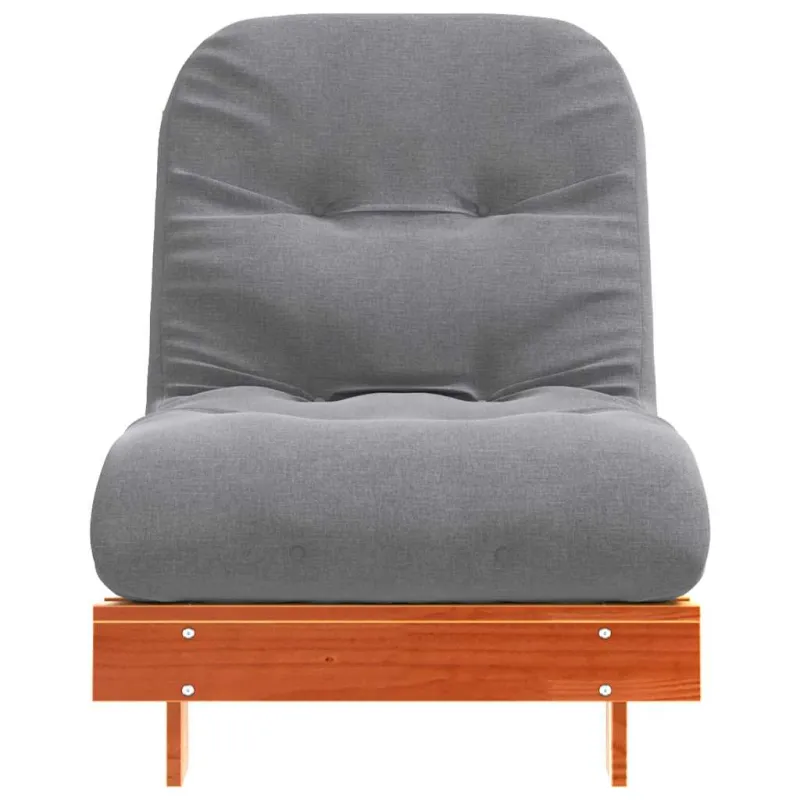Futono sofa-lova su čiužiniu, vaško ruda, 70x206x11cm, pušis