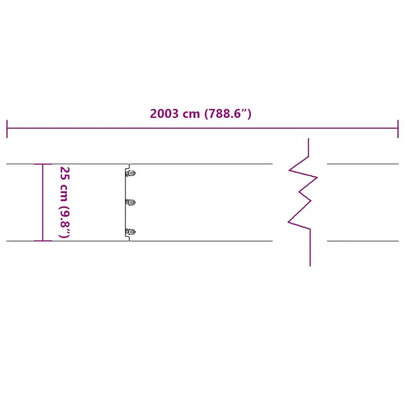 vejos apvadai 20 vnt balti 25x103 cm šaltai valcuotas plienas