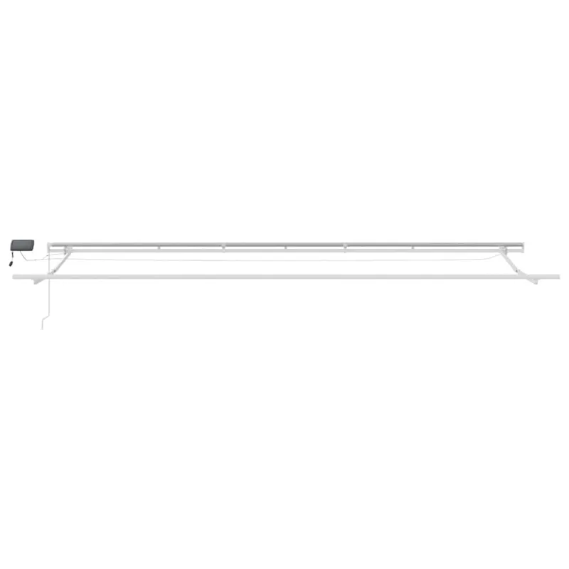 Rankiniu būdu ištraukiama markizė su LED, antracito ir baltos spalvos, 600x300 cm