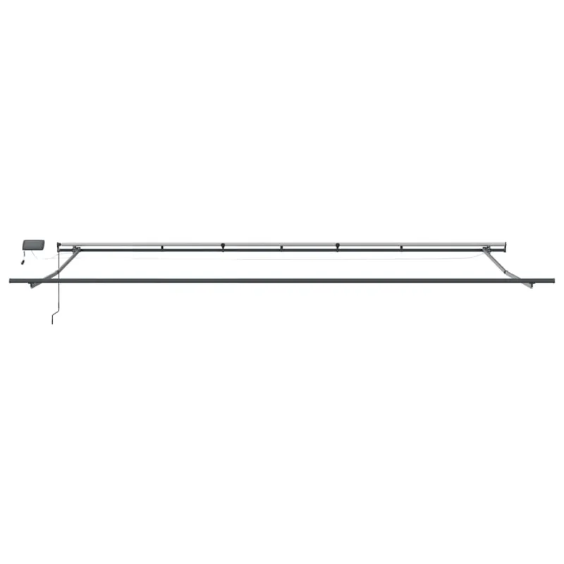 Rankiniu būdu ištraukiama markizė su LED lemputėmis, antracito ir baltos spalvos, 600x300 cm