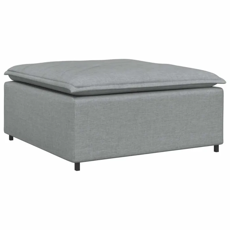 Modulinė sofa su pakoja ir pagalvėlėmis, šviesiai pilka