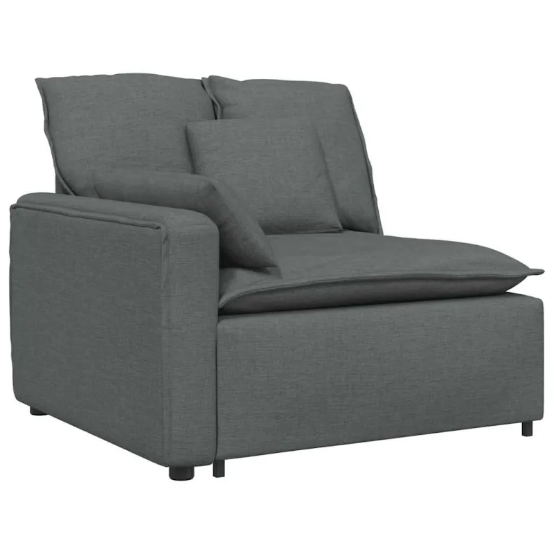 Modulinė sofa su pagalvėlėmis, tamsiai pilka