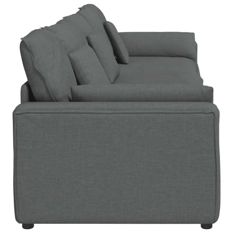 Modulinė sofa su pagalvėlėmis, tamsiai pilka
