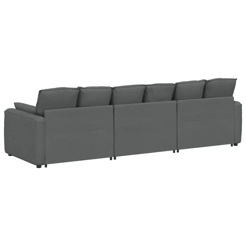 Modulinė sofa su pagalvėlėmis, tamsiai pilka