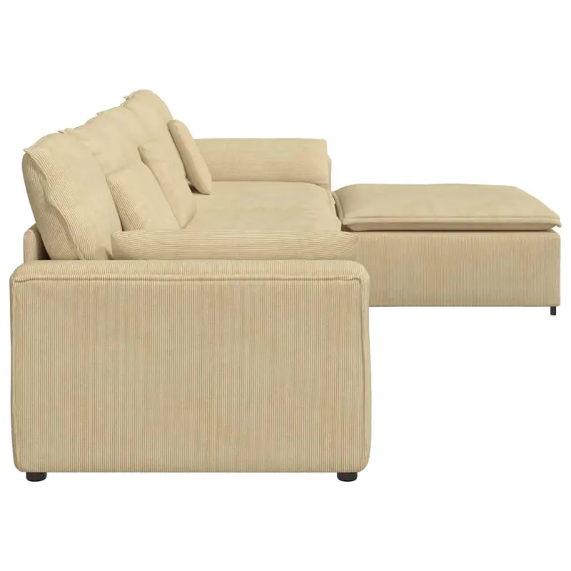 Modulinė sofa su pakoja ir pagalvėlėmis, pilkai žalia