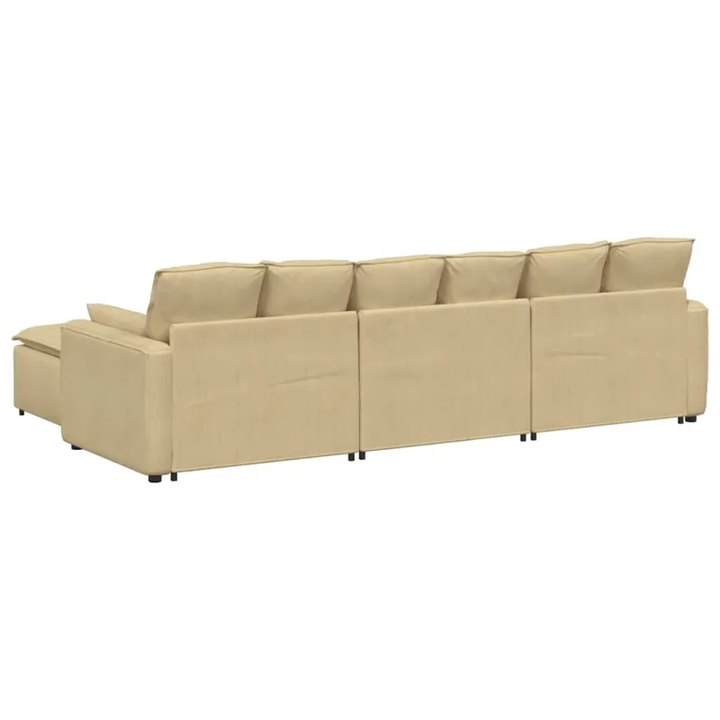 Modulinė sofa su pakoja ir pagalvėlėmis, pilkai žalia