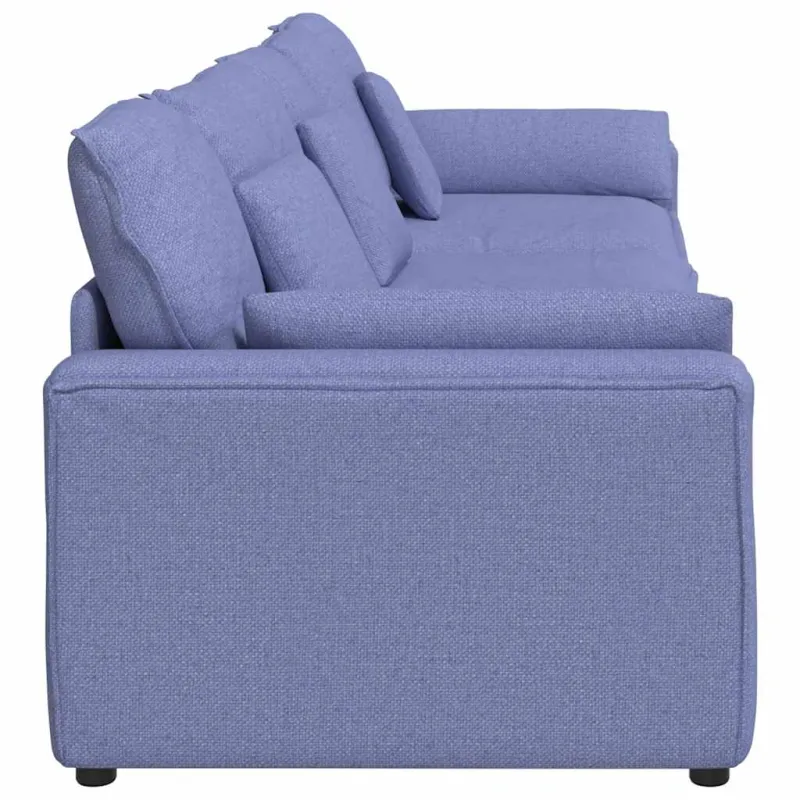 Modulinė sofa su pagalvėlėmis, džinsinės mėlynos spalvos