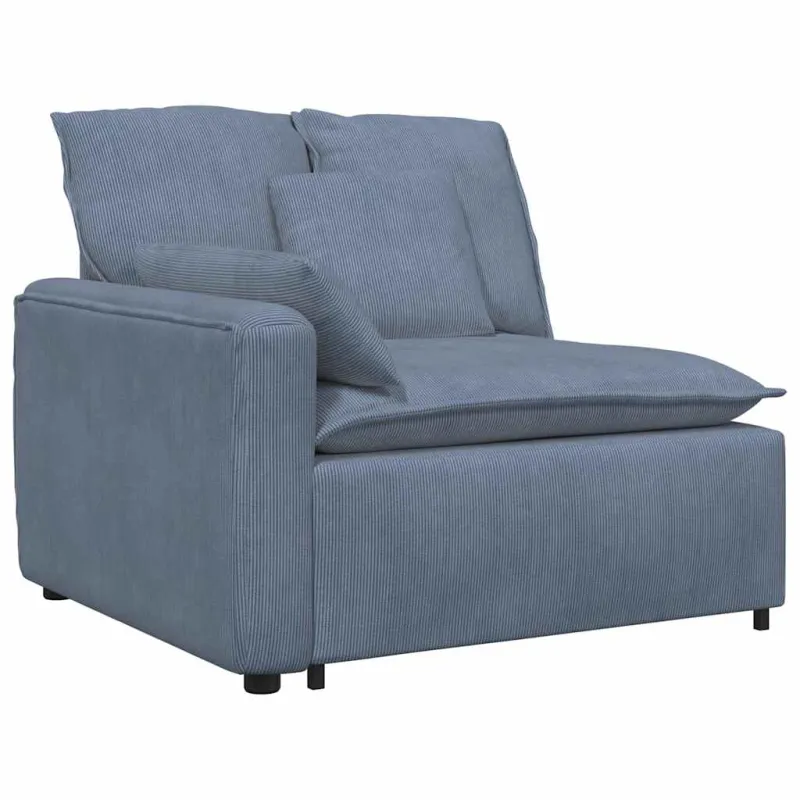 Modulinė sofa su pagalvėlėmis, mėlyna