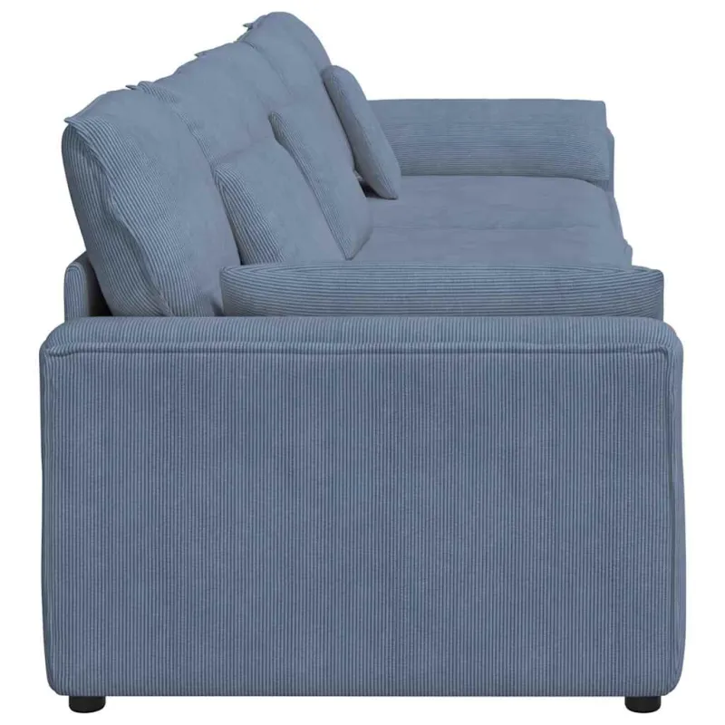 Modulinė sofa su pagalvėlėmis, mėlyna