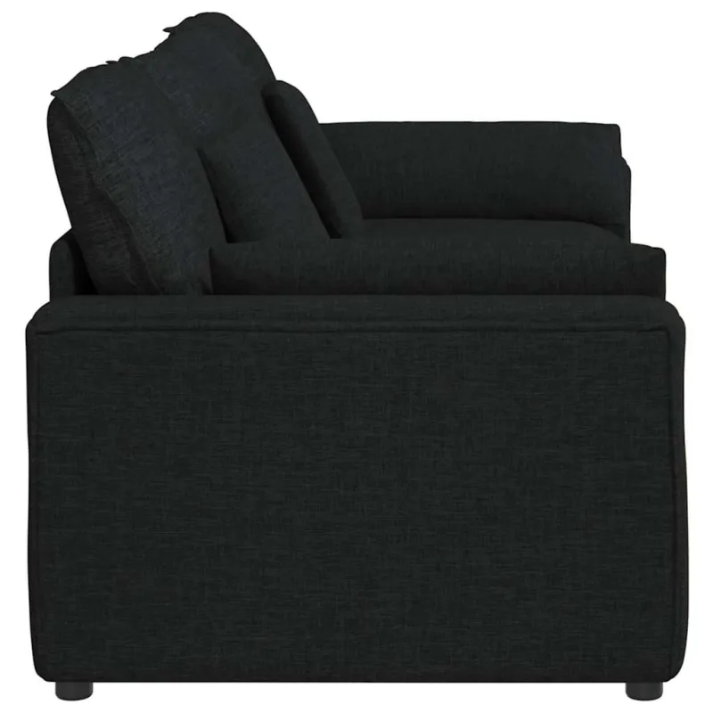 Modulinė sofa su pagalvėlėmis, juoda