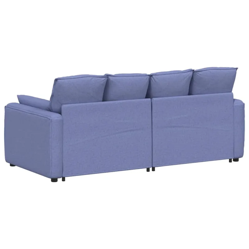 Modulinė sofa su pagalvėlėmis, džinsinės mėlynos spalvos