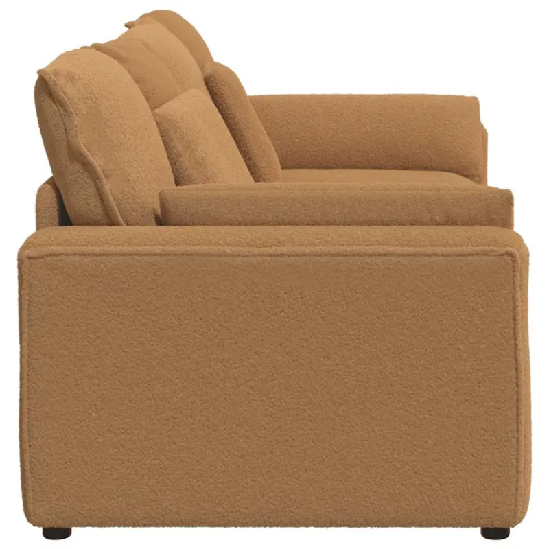 Modulinė sofa su pagalvėlėmis, smėlio spalvos