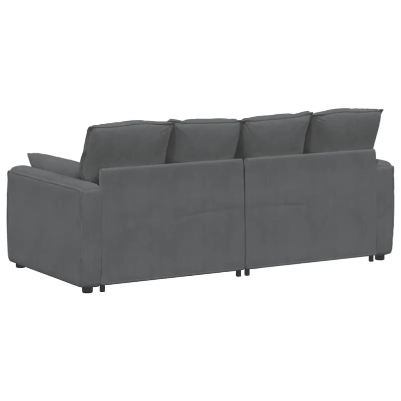 Modulinė sofa su pagalvėlėmis, tamsiai pilka