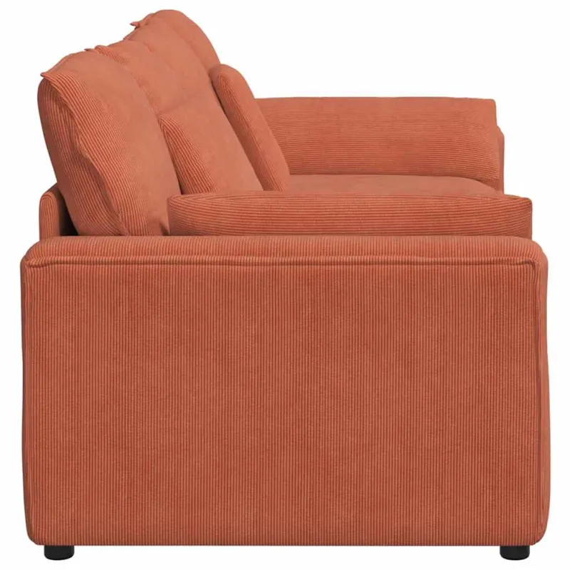 Modulinė sofa su pagalvėlėmis, raudonai oranžinė