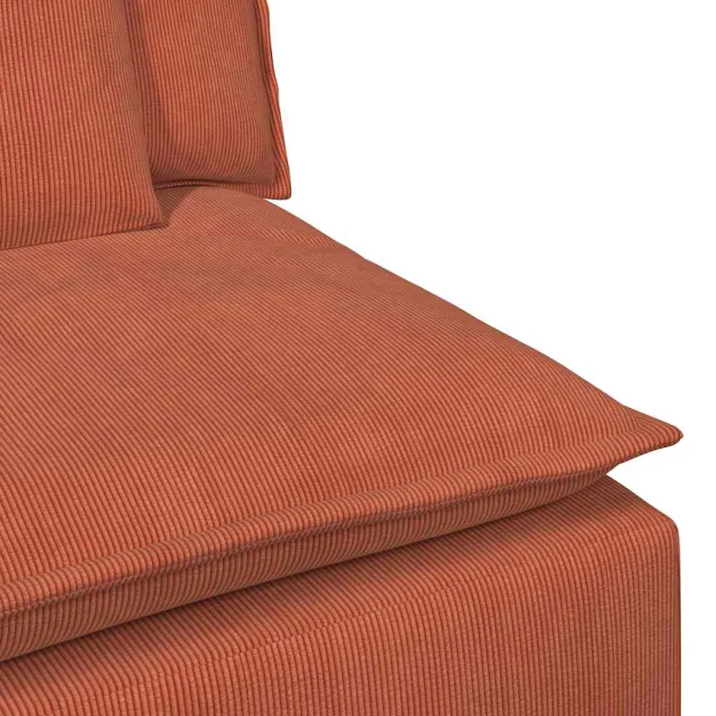 Modulinė sofa su pagalvėlėmis, raudonai oranžinė