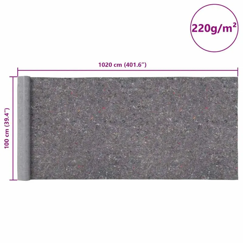 Neslystantys dažytojo fliso audiniai, 2 vnt., 10 m, 220 g/m², pilki