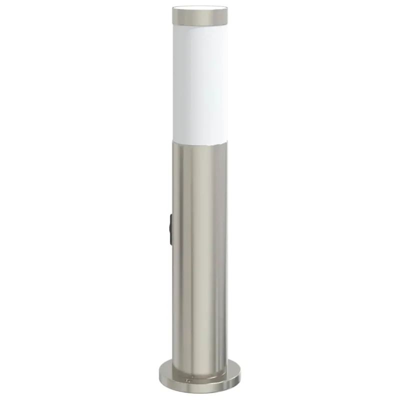 Apsauginis šviestuvas su lizdu, 50 cm, nerūdijantis plienas, IP44