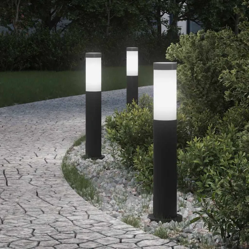 Šviestuvai stulpeliams, 3 vnt., 50 cm, nerūdijantis plienas, IP44