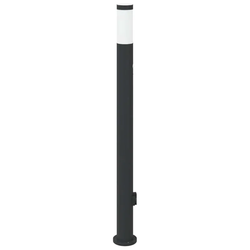 Apsauginis šviestuvas su jutikliu ir lizdu, 110 cm, nerūdijantis plienas, IP44