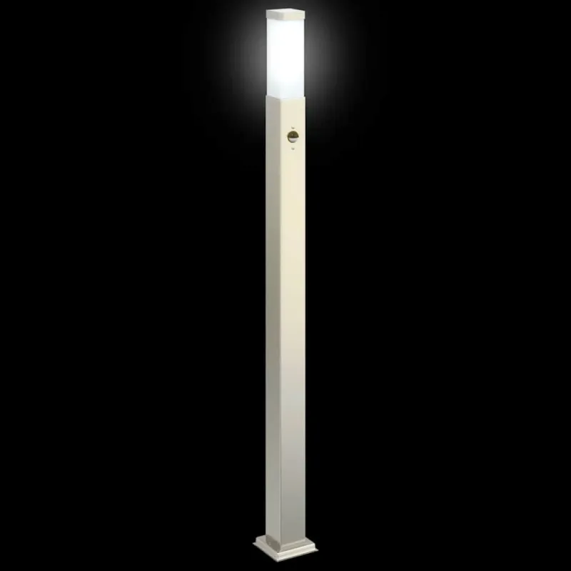 Šviestuvai su jutikliu, 3 vnt., 110 cm, nerūdijantis plienas, IP44