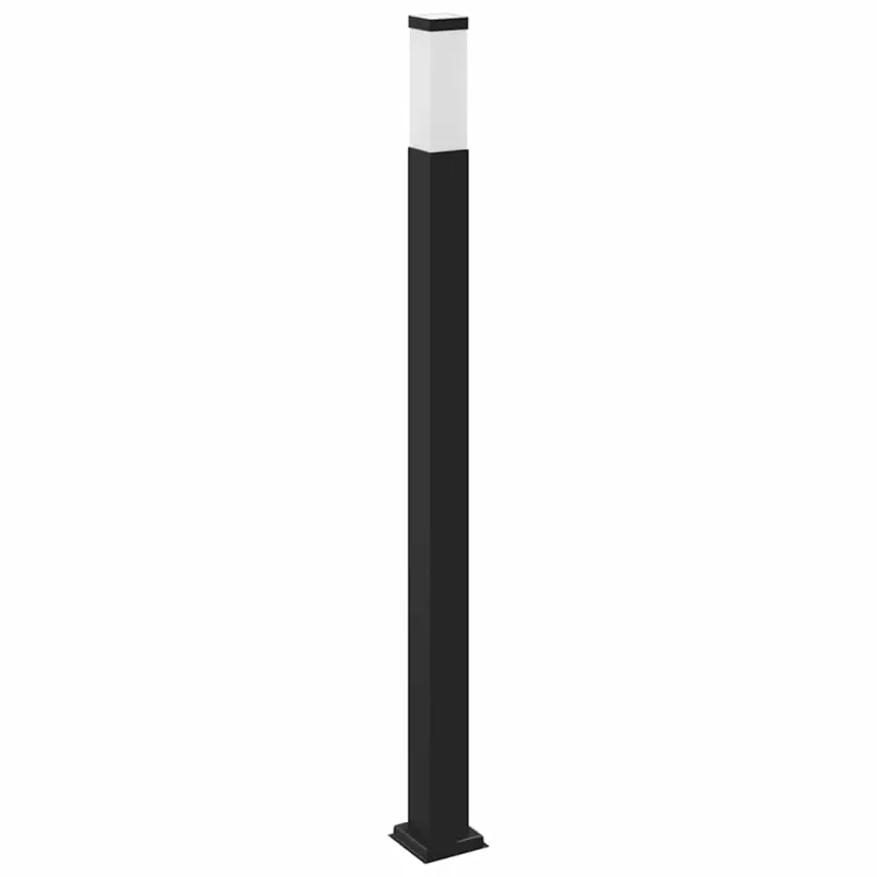 Šviestuvas su stulpeliu, 110 cm, juodas, IP44