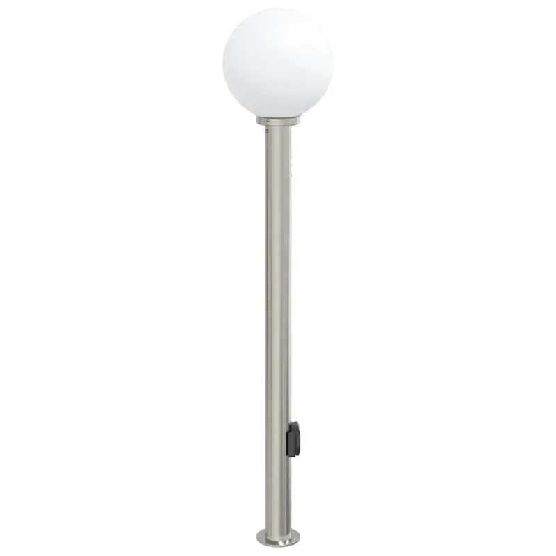 Apsauginis šviestuvas su jutikliu ir lizdu, 120 cm, nerūdijantis plienas, IP44