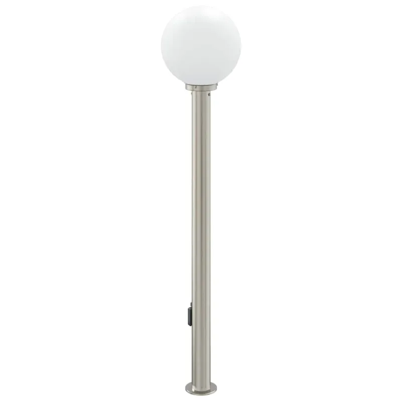 Apsauginis šviestuvas su jutikliu ir lizdu, 120 cm, nerūdijantis plienas, IP44
