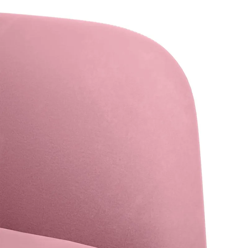 Dvivietė sofa, rožinė, 109 cm, aksomas