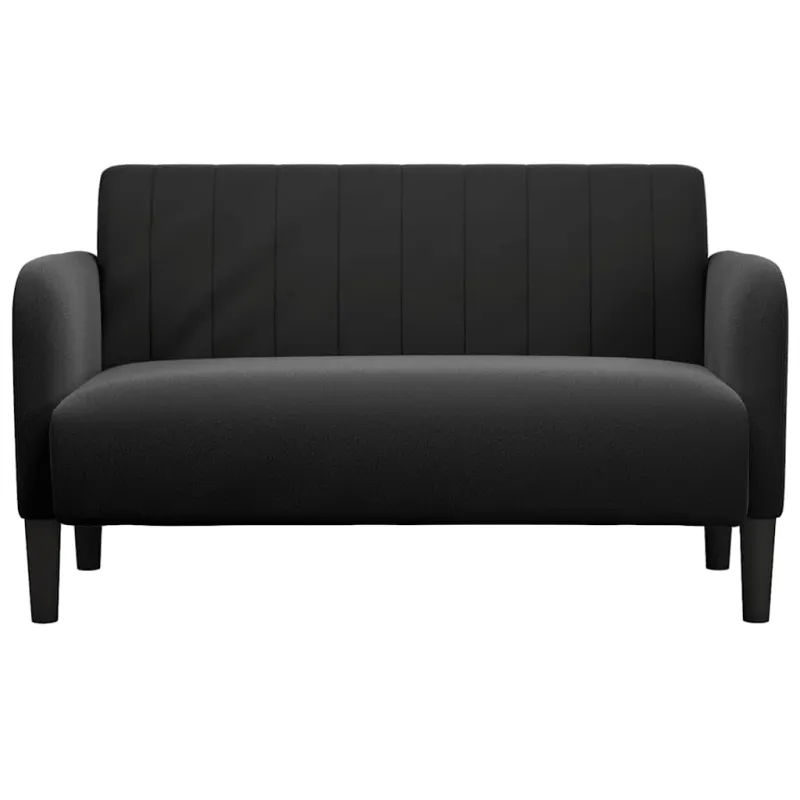 Dvivietė sofa, juoda, 109 cm, aksomas