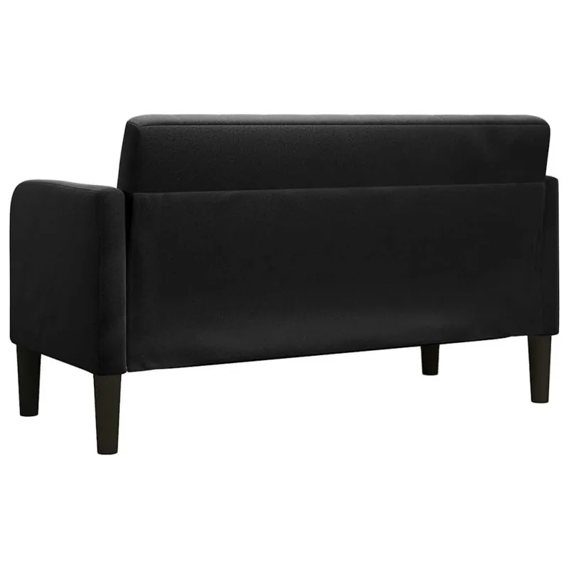 Dvivietė sofa, juoda, 109 cm, aksomas