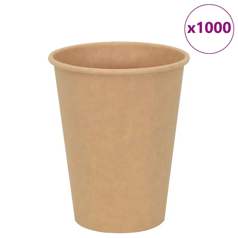 Popieriniai kavos puodeliai, 1000 vnt., 12 uncijų, 300 ml, rudi