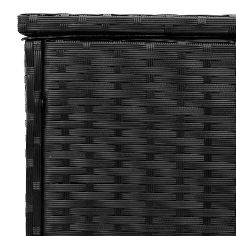 Lauko pagalvėlių dėžė, juoda, 100x55x55,5 cm, poliratanas