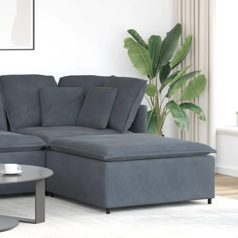 Modulinė sofa, pakojų modulis, tamsiai pilka, 100x100x48 cm