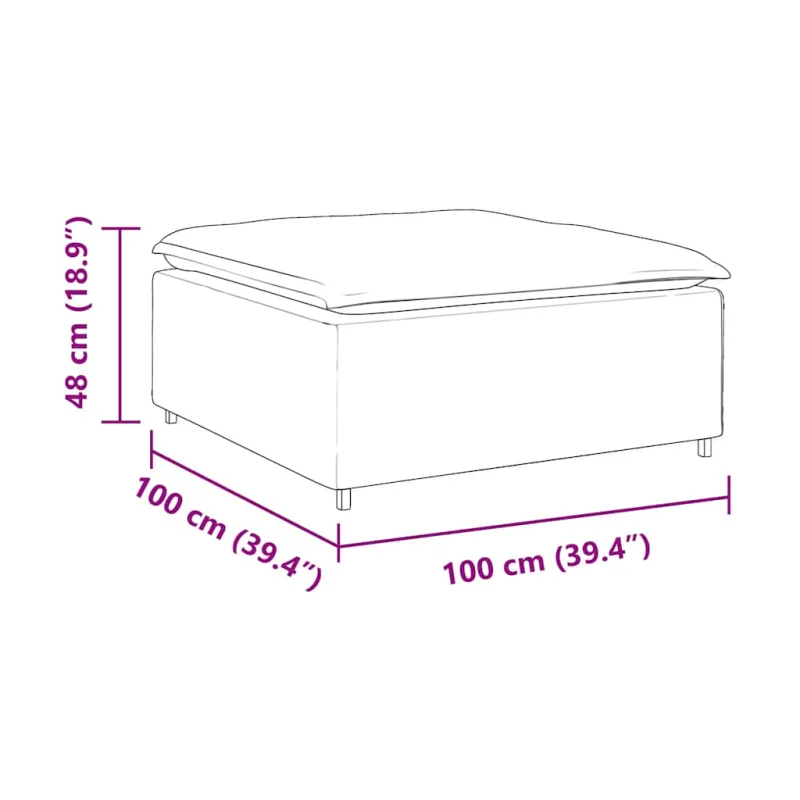 Modulinė sofa, pakojų modulis, tamsiai pilka, 100x100x48 cm