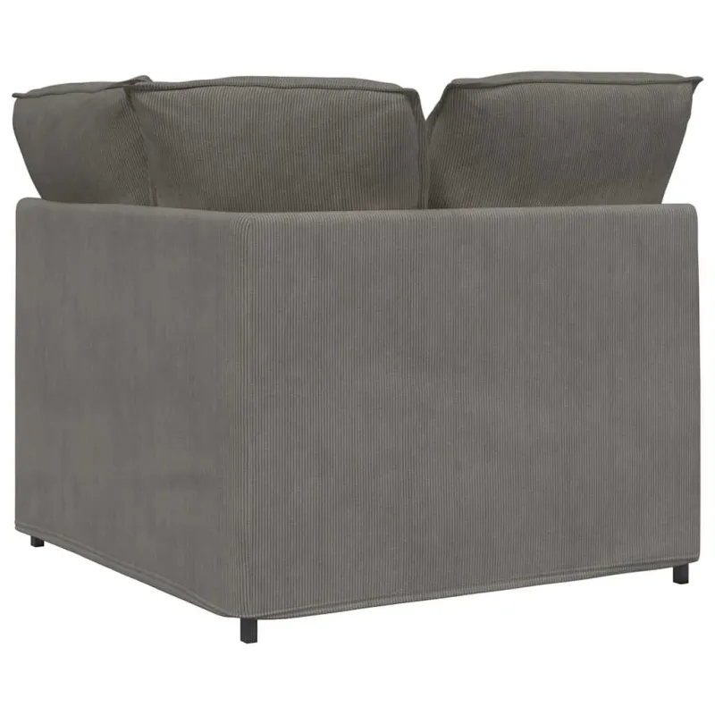 Modulinė kampinė sofa su pagalvėlėmis, šviesiai pilka, 100 cm