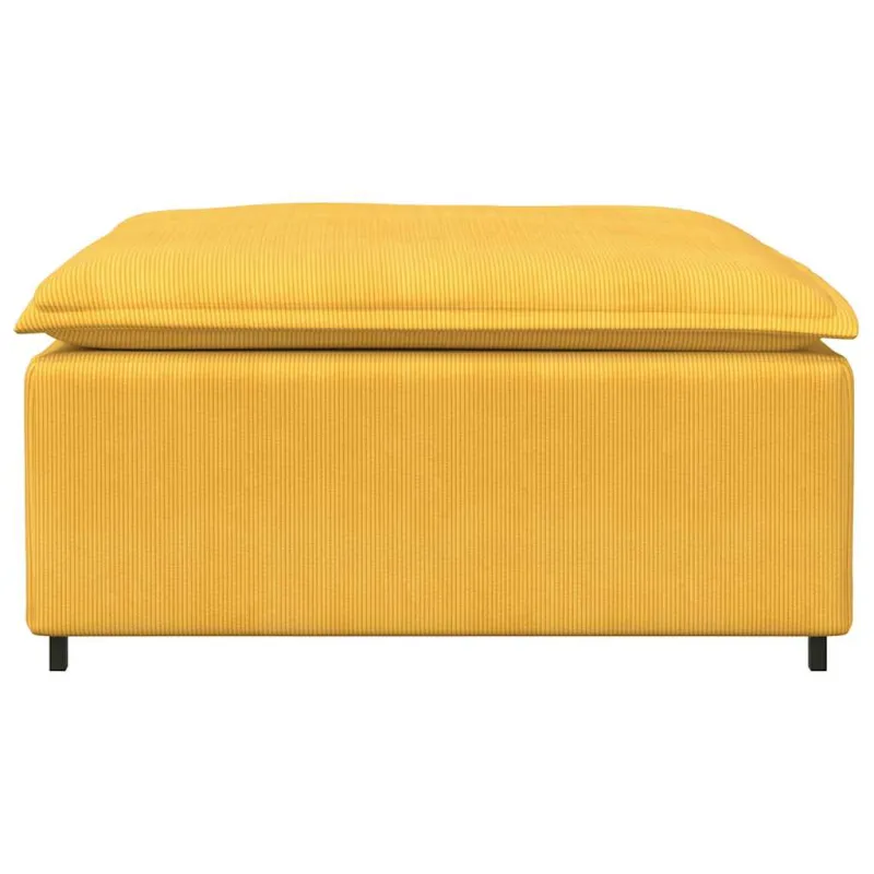Modulinė sofa, pakojų pakojis, šviesiai geltonas, 100x100x48 cm