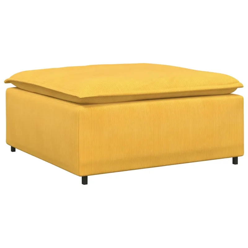Modulinė sofa, pakojų pakojis, šviesiai geltonas, 100x100x48 cm