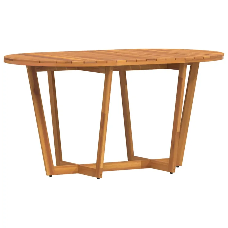 Sodo valgomojo stalas, ovalus, 150x90x75 cm, akacijos masyvas