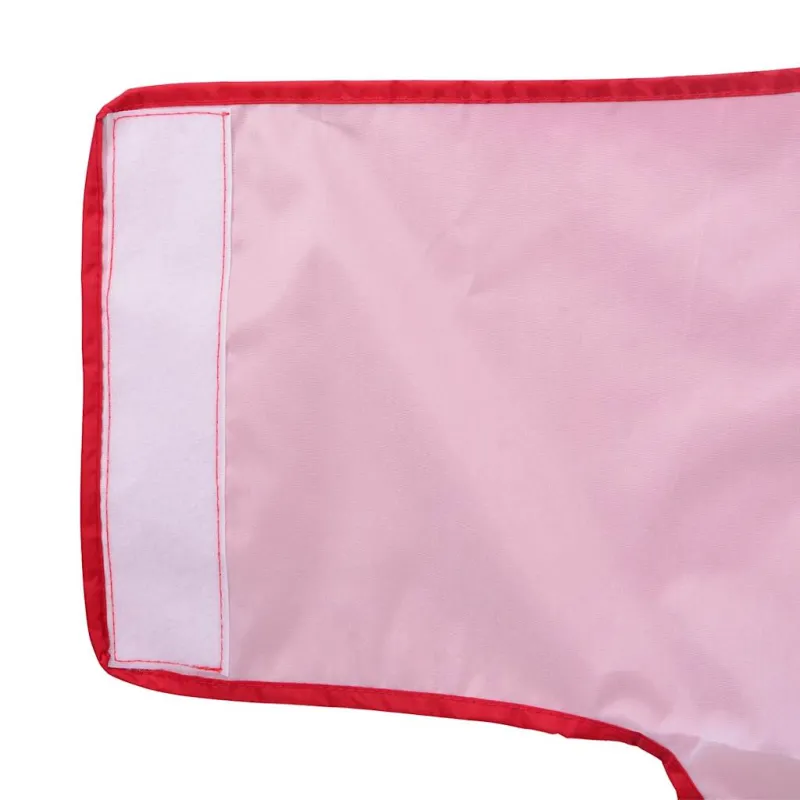 Šuns lietpaltis su šviesą atspindinčiomis juostelėmis, poliesteris, raudonas, 3XL
