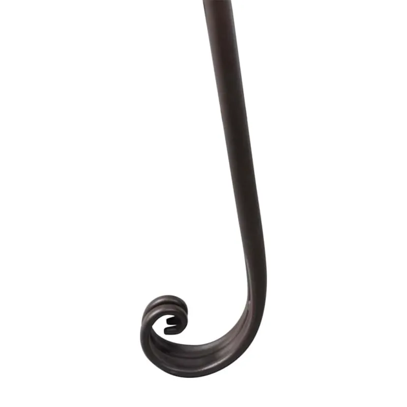Sodo krėslas, 128 cm, plienas, antikvarinis, rudas