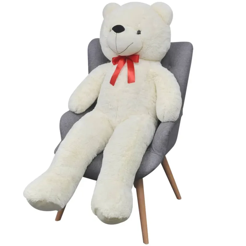 Minkštas žaislinis šuo, pliušinis, baltas, 170cm