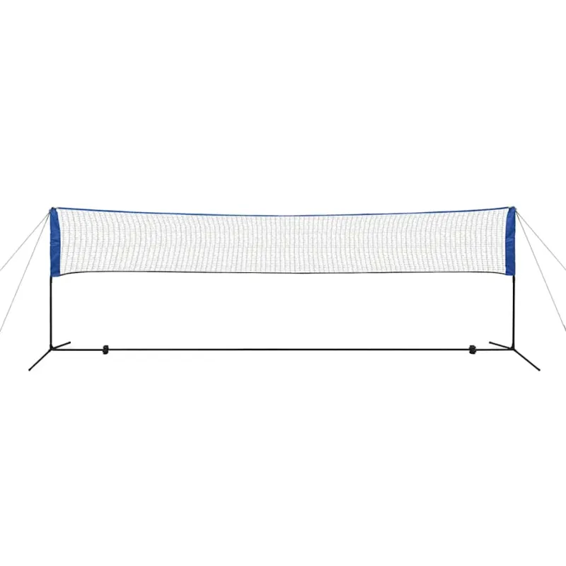 Badmintono tinklas su plunksninukais, 500x155 cm