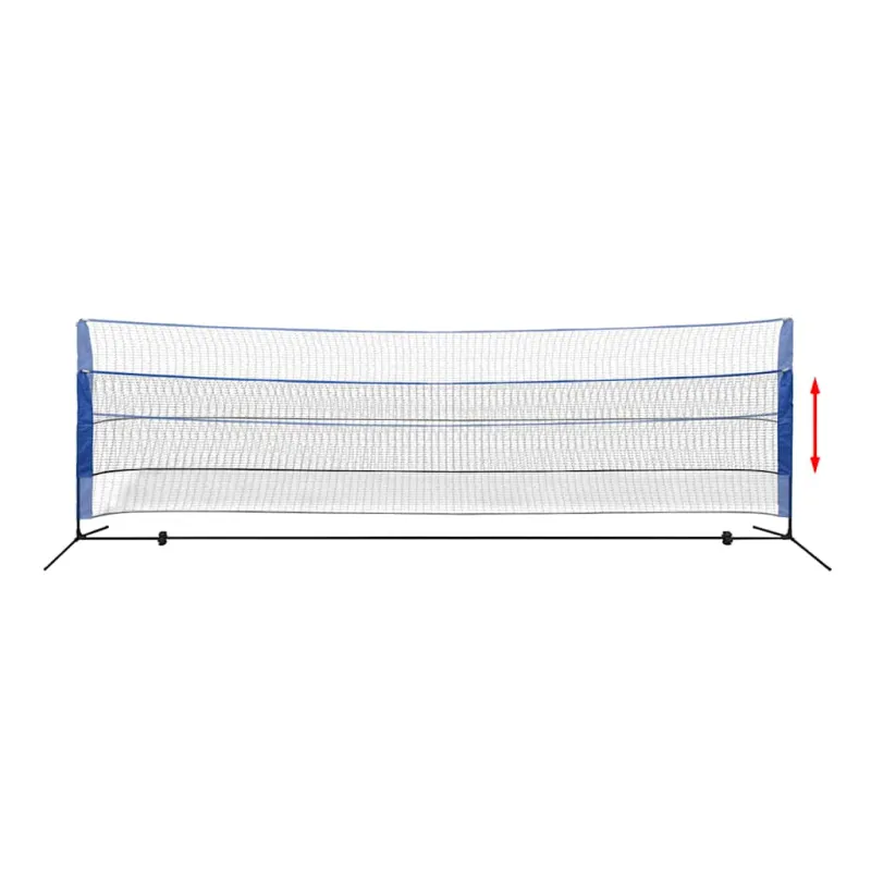 Badmintono tinklas su plunksninukais, 500x155 cm